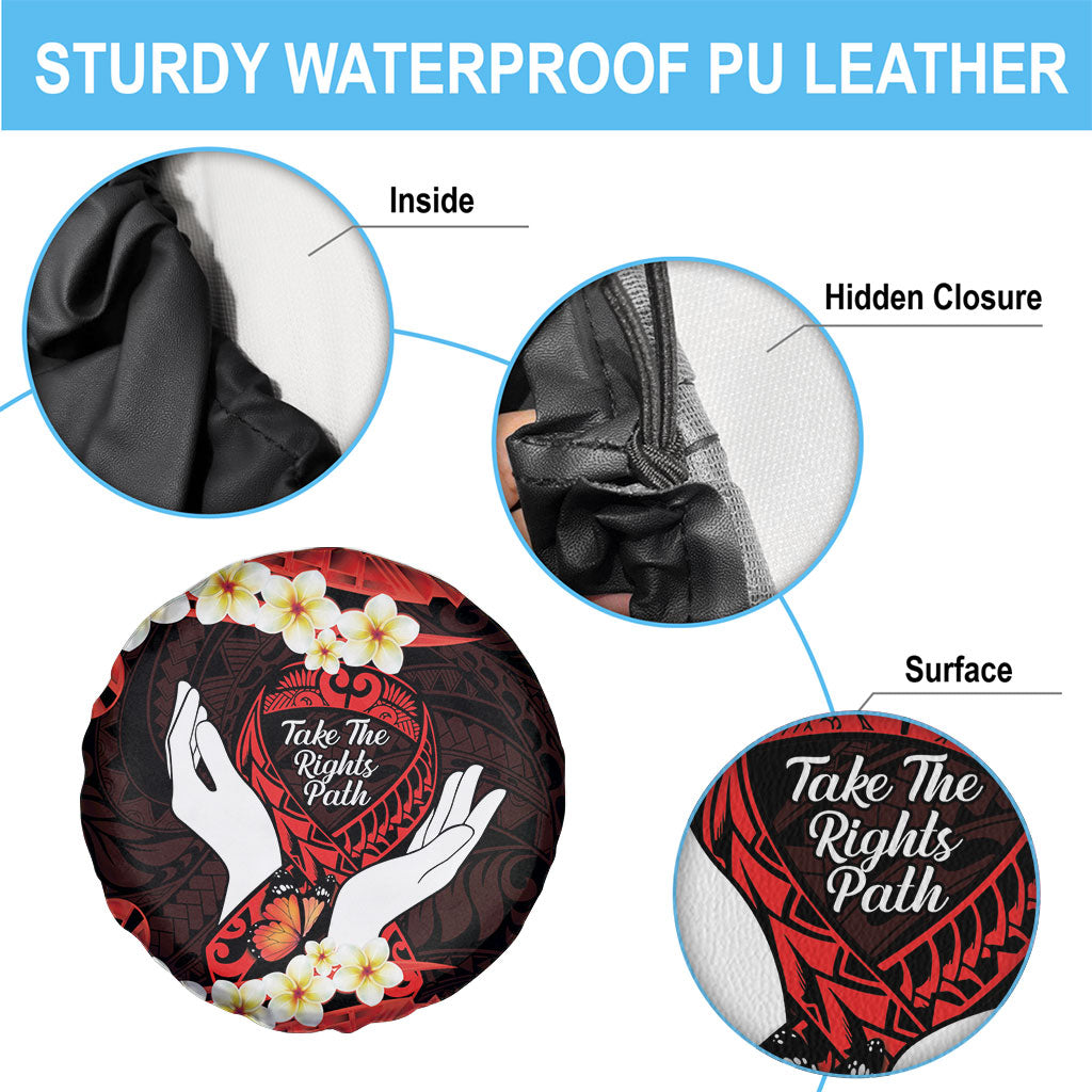 Polynesia AIDS Support Spare Tire Cover Take The Rights Path Polynesian Pattern