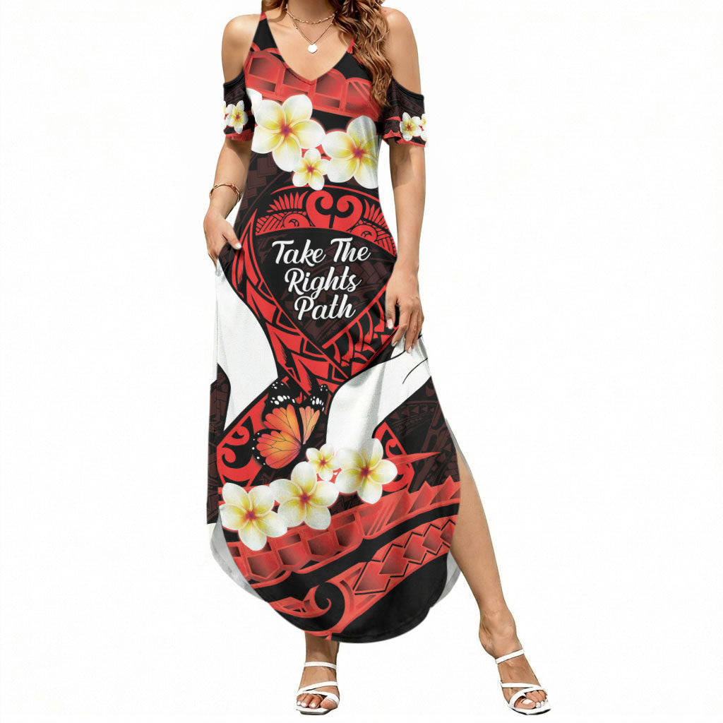 Polynesia AIDS Support Summer Maxi Dress Take The Rights Path Polynesian Pattern