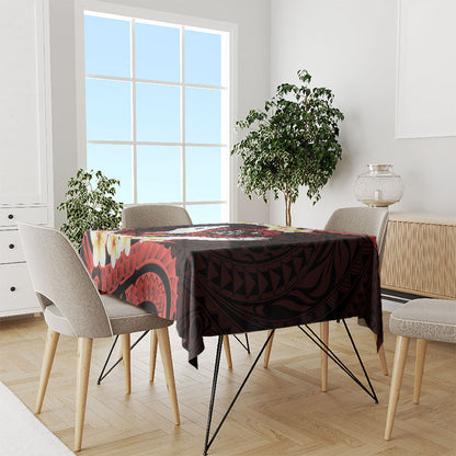 Polynesia AIDS Support Tablecloth Take The Rights Path Polynesian Pattern