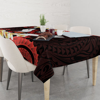 Polynesia AIDS Support Tablecloth Take The Rights Path Polynesian Pattern