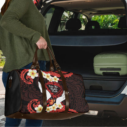 Polynesia AIDS Support Travel Bag Take The Rights Path Polynesian Pattern