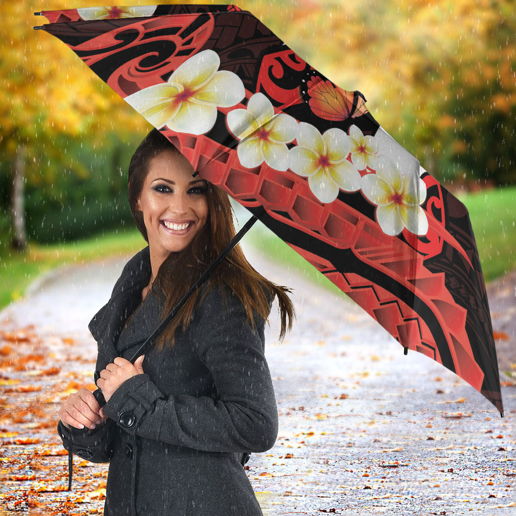 Polynesia AIDS Support Umbrella Take The Rights Path Polynesian Pattern