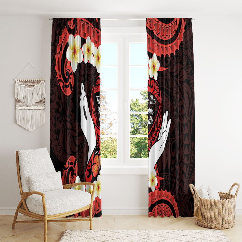 Polynesia AIDS Support Window Curtain Take The Rights Path Polynesian Pattern