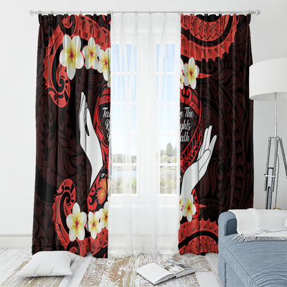 Polynesia AIDS Support Window Curtain Take The Rights Path Polynesian Pattern