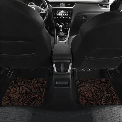 Polynesia Leukemia Warrior Car Mats Butterfly Polynesian Orange Ribbon