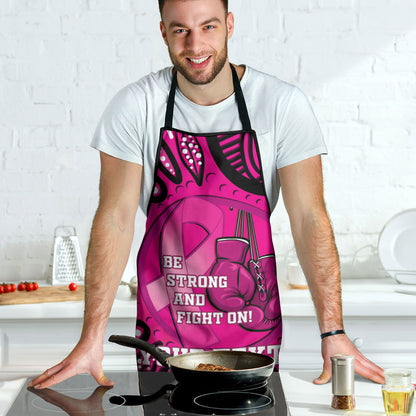 Personalised Australia Breast Cancer Apron Pink Boxing Ribbon Be Strong And Fight On