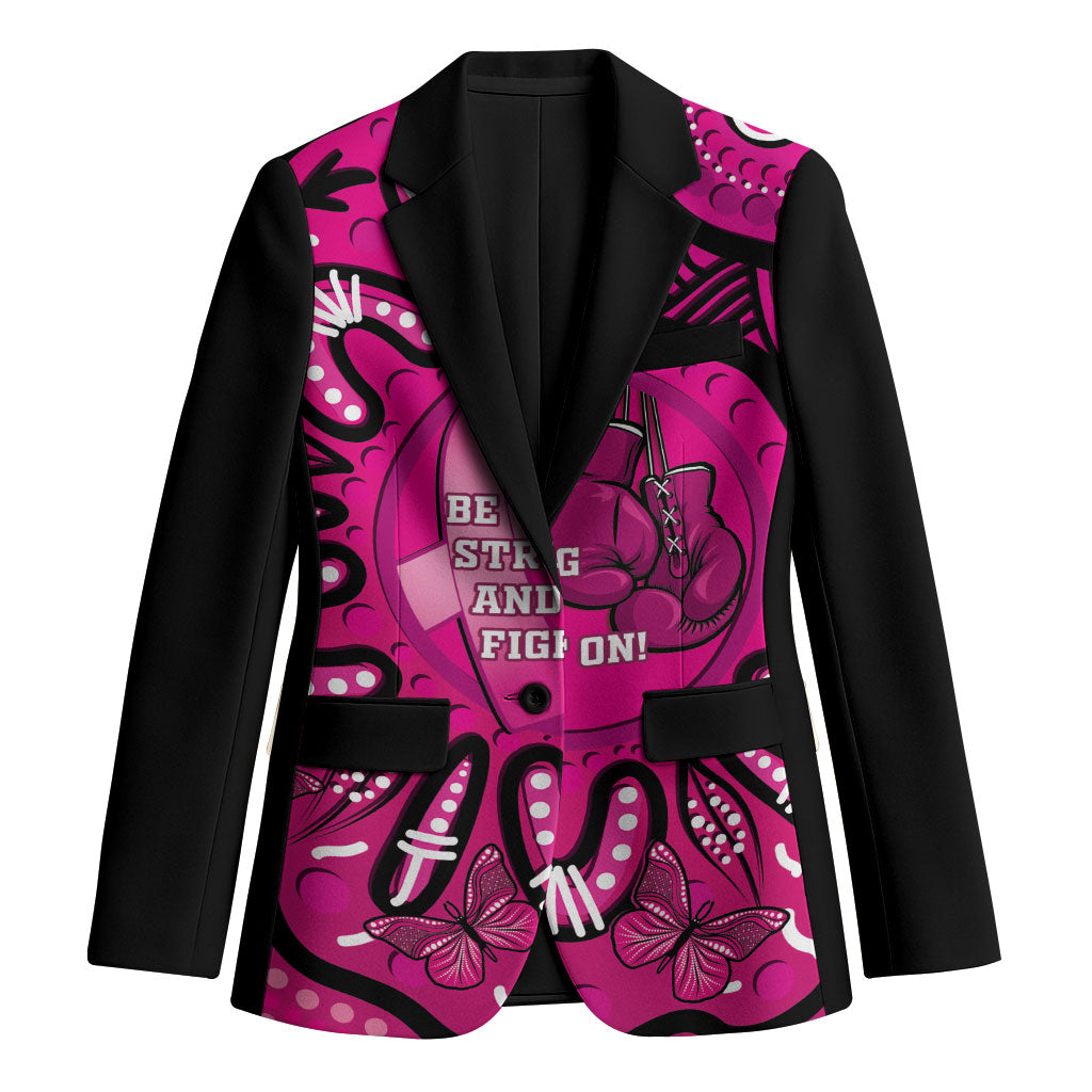 Personalised Australia Breast Cancer Blazer Pink Boxing Ribbon Be Strong And Fight On