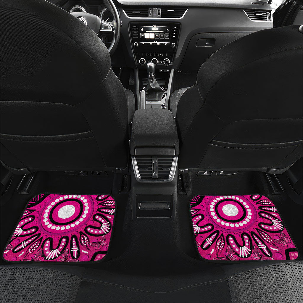 Personalised Australia Breast Cancer Car Mats Pink Boxing Ribbon Be Strong And Fight On