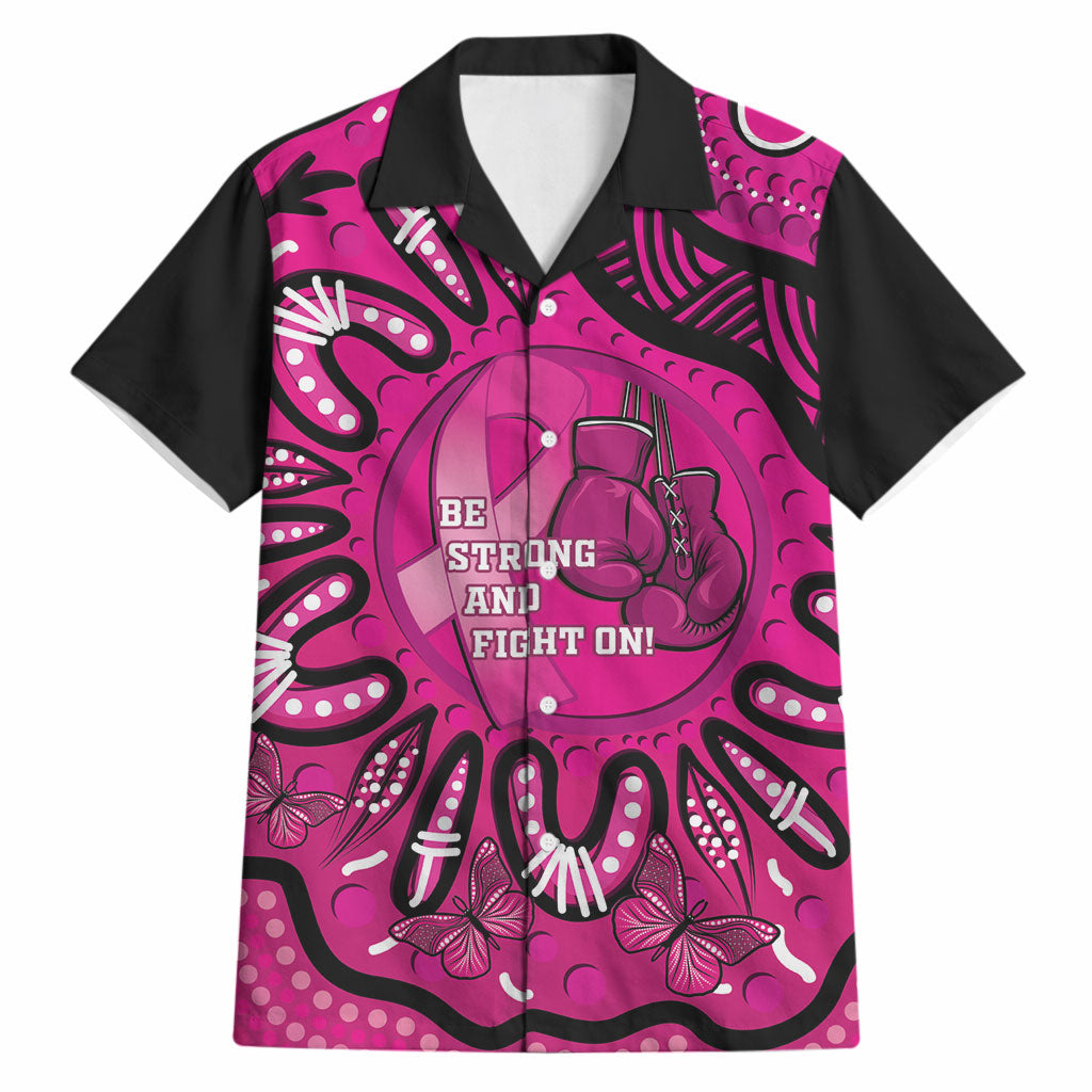 Personalised Australia Breast Cancer Hawaiian Shirt Pink Boxing Ribbon Be Strong And Fight On