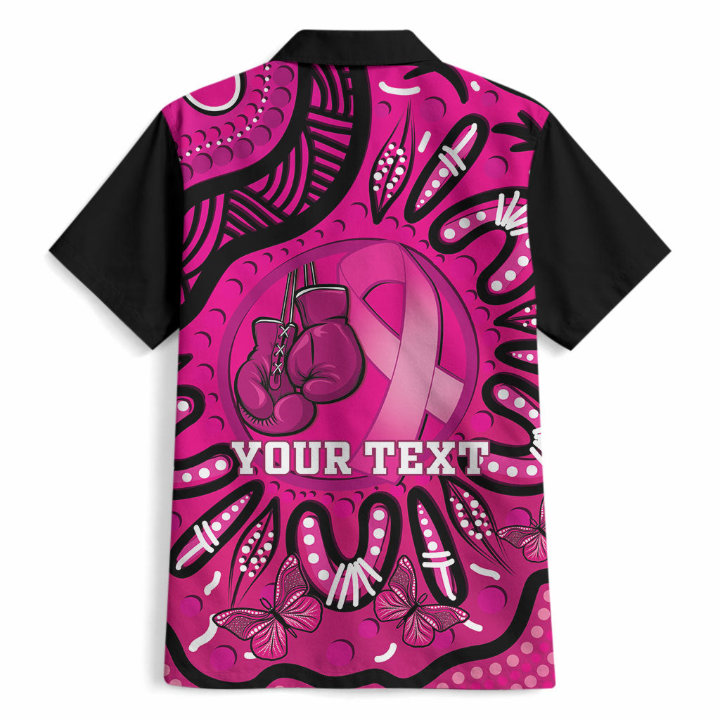 Personalised Australia Breast Cancer Hawaiian Shirt Pink Boxing Ribbon Be Strong And Fight On