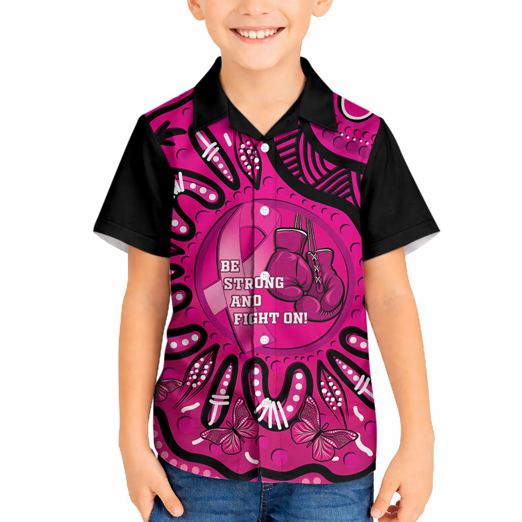 Personalised Australia Breast Cancer Hawaiian Shirt Pink Boxing Ribbon Be Strong And Fight On