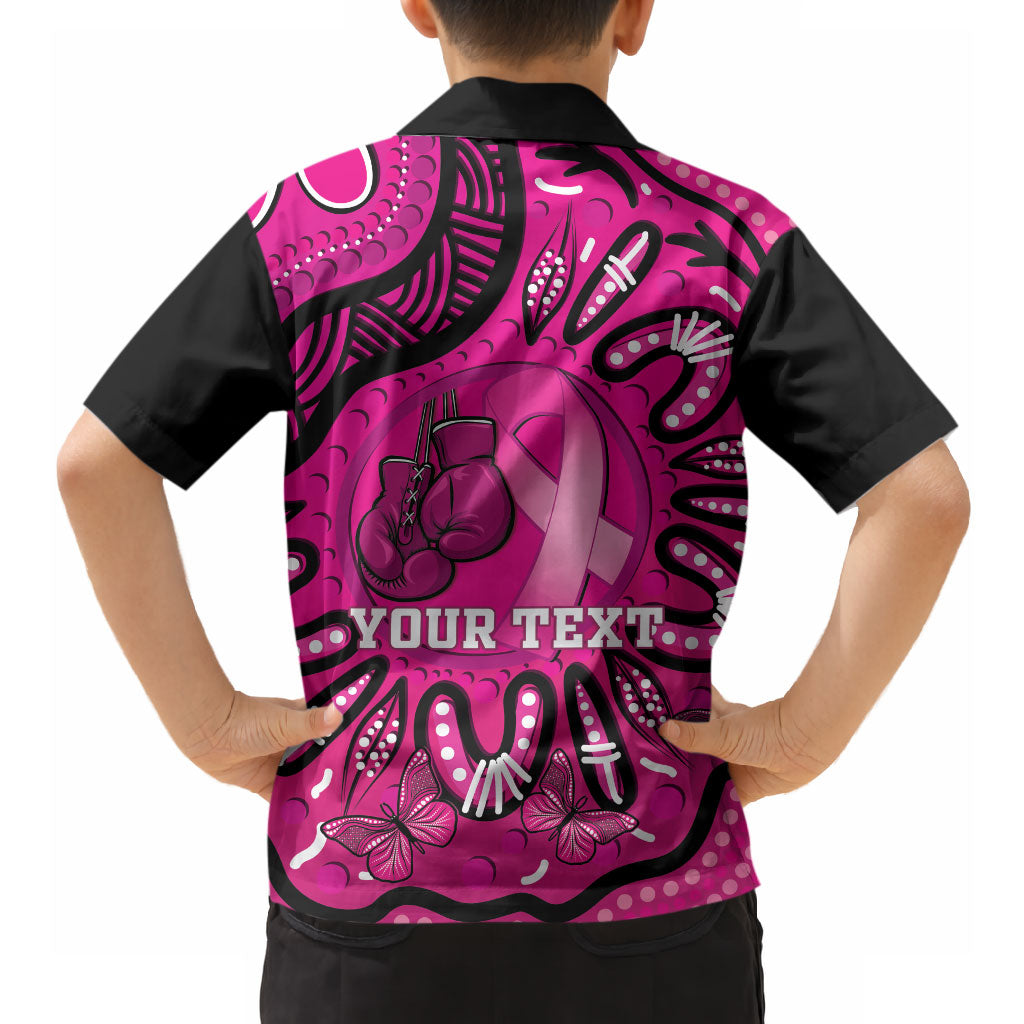 Personalised Australia Breast Cancer Hawaiian Shirt Pink Boxing Ribbon Be Strong And Fight On