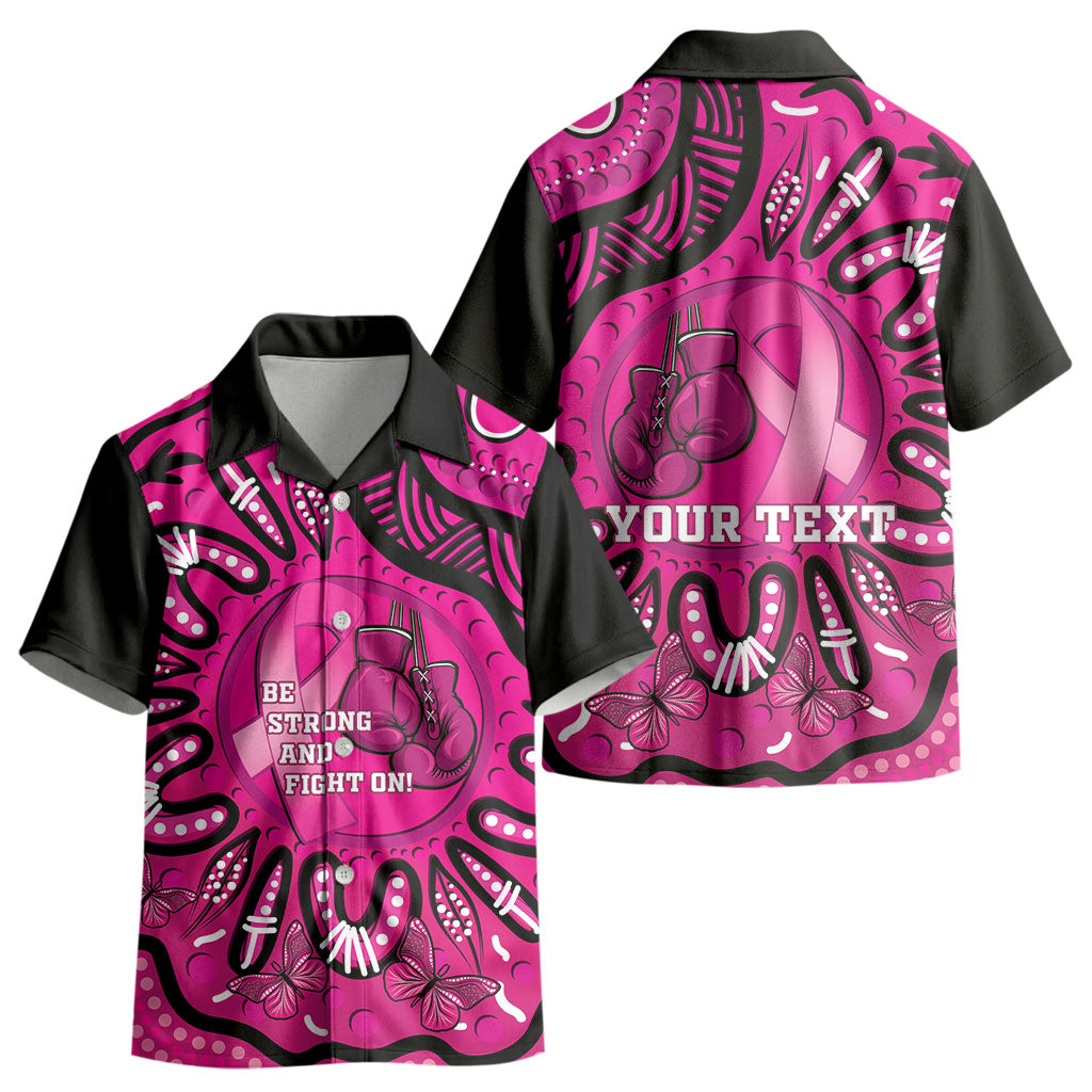 Personalised Australia Breast Cancer Kid Hawaiian Shirt Pink Boxing Ribbon Be Strong And Fight On