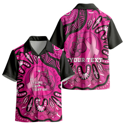 Personalised Australia Breast Cancer Kid Hawaiian Shirt Pink Boxing Ribbon Be Strong And Fight On