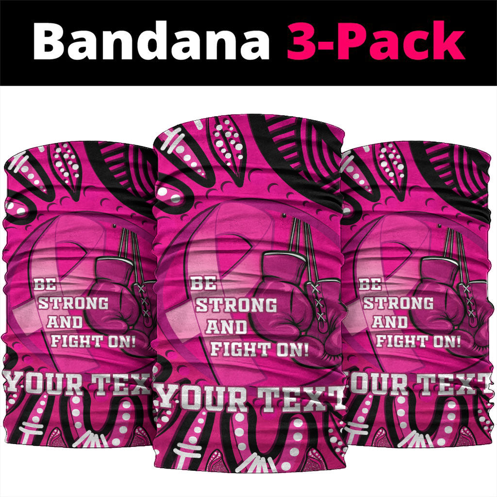 Personalised Australia Breast Cancer Neck Gaiter Pink Boxing Ribbon Be Strong And Fight On