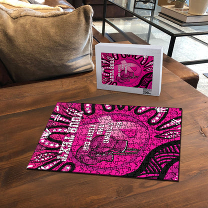 Personalised Australia Breast Cancer Puzzle Pink Boxing Ribbon Be Strong And Fight On