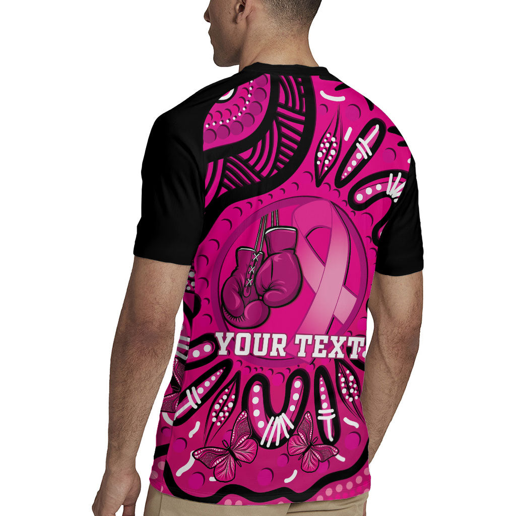 Personalised Australia Breast Cancer Rugby Jersey Pink Boxing Ribbon Be Strong And Fight On
