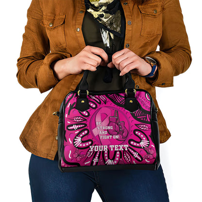 Personalised Australia Breast Cancer Shoulder Handbag Pink Boxing Ribbon Be Strong And Fight On