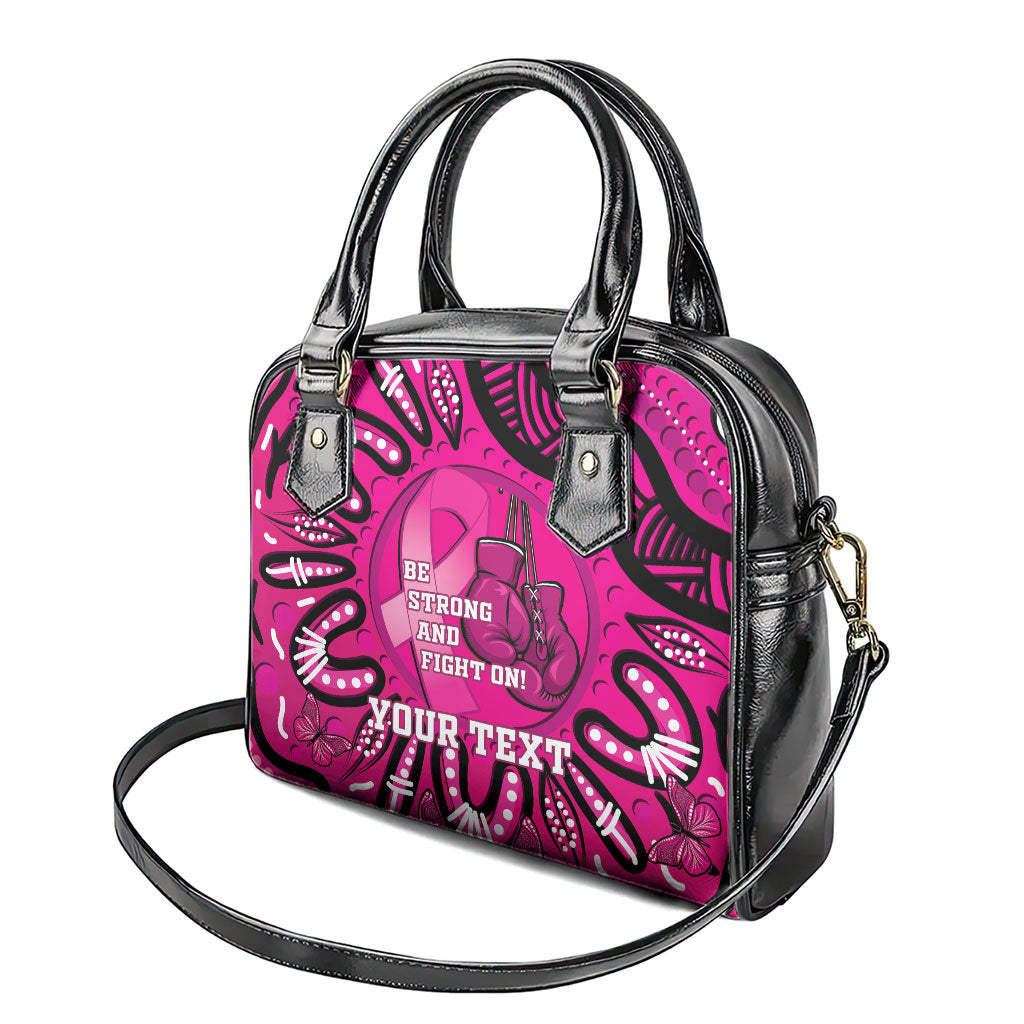 Personalised Australia Breast Cancer Shoulder Handbag Pink Boxing Ribbon Be Strong And Fight On