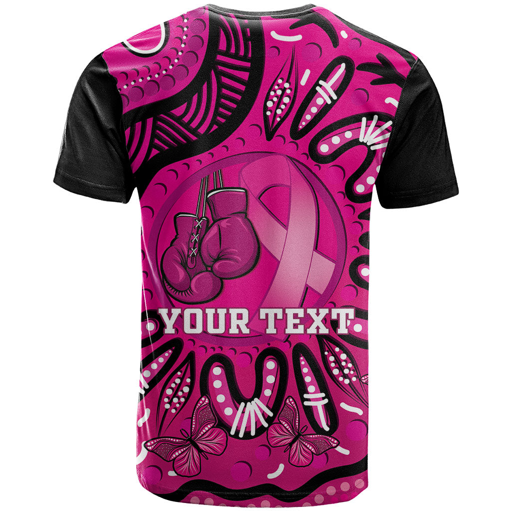 Personalised Australia Breast Cancer T Shirt Pink Boxing Ribbon Be Strong And Fight On