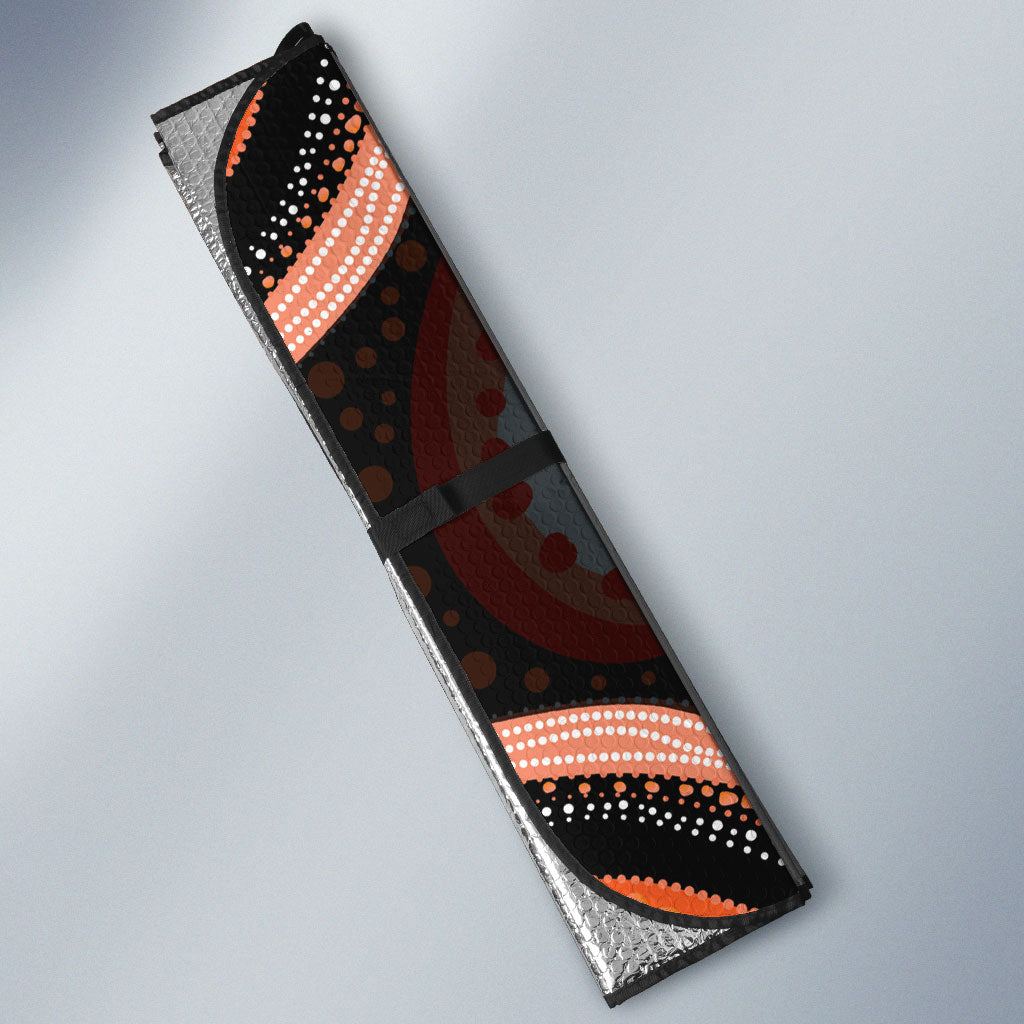 Australia Leukemia Support Auto Sun Shade Aussie Cockatoo Fight Boxing Gloves Aboriginal Art