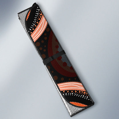 Australia Leukemia Support Auto Sun Shade Aussie Cockatoo Fight Boxing Gloves Aboriginal Art