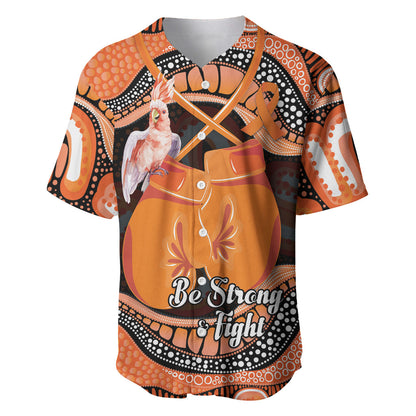 Personalised Australia Leukemia Support Baseball Jersey Aussie Cockatoo Fight Boxing Gloves Aboriginal Art