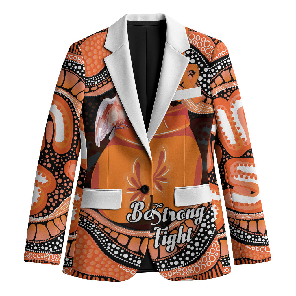 Personalised Australia Leukemia Support Blazer Aussie Cockatoo Fight Boxing Gloves Aboriginal Art