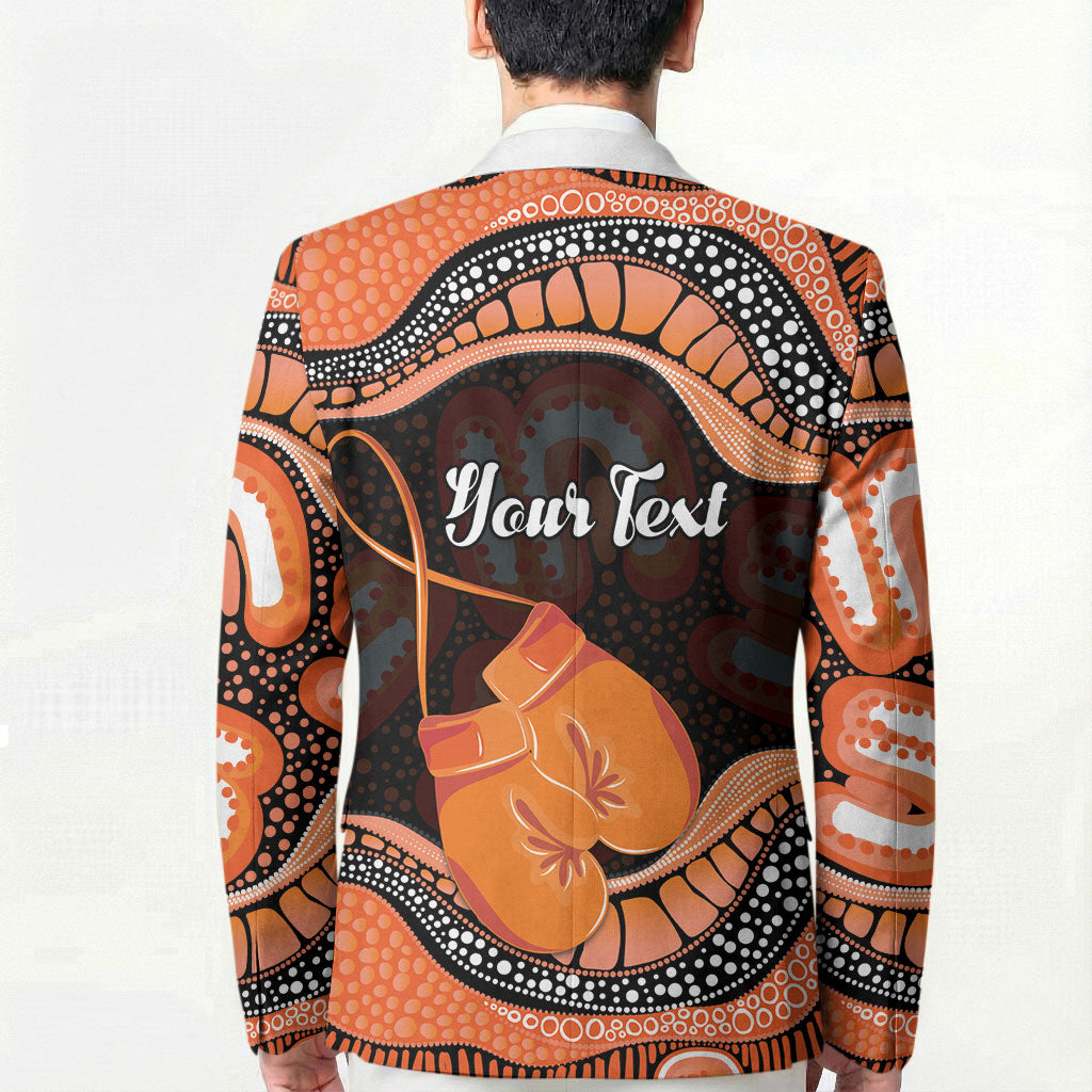 Personalised Australia Leukemia Support Blazer Aussie Cockatoo Fight Boxing Gloves Aboriginal Art