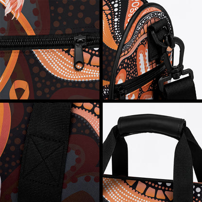 Australia Leukemia Support Duffle Bag Aussie Cockatoo Fight Boxing Gloves Aboriginal Art