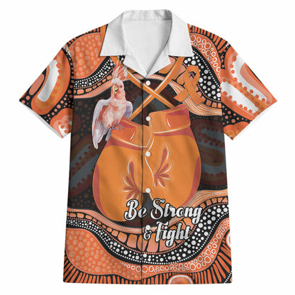 Personalised Australia Leukemia Support Hawaiian Shirt Aussie Cockatoo Fight Boxing Gloves Aboriginal Art