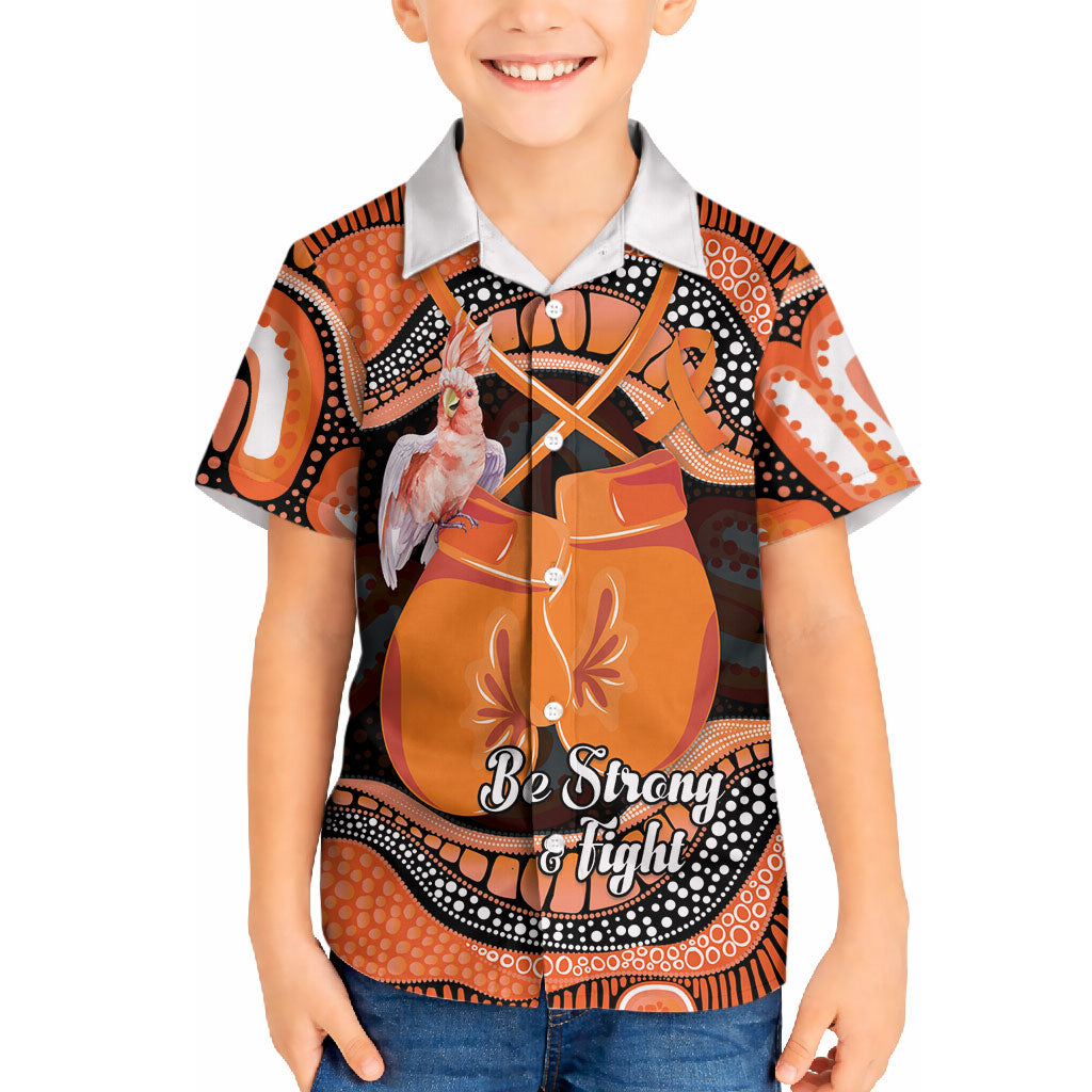 Personalised Australia Leukemia Support Hawaiian Shirt Aussie Cockatoo Fight Boxing Gloves Aboriginal Art