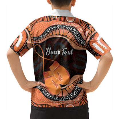 Personalised Australia Leukemia Support Hawaiian Shirt Aussie Cockatoo Fight Boxing Gloves Aboriginal Art