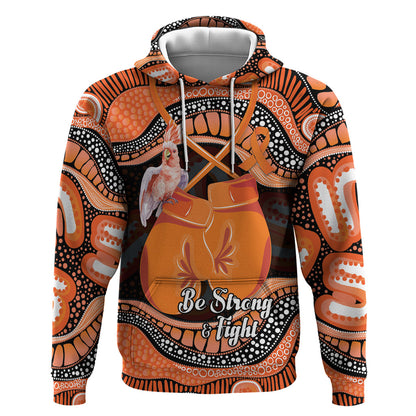 Personalised Australia Leukemia Support Hoodie Aussie Cockatoo Fight Boxing Gloves Aboriginal Art
