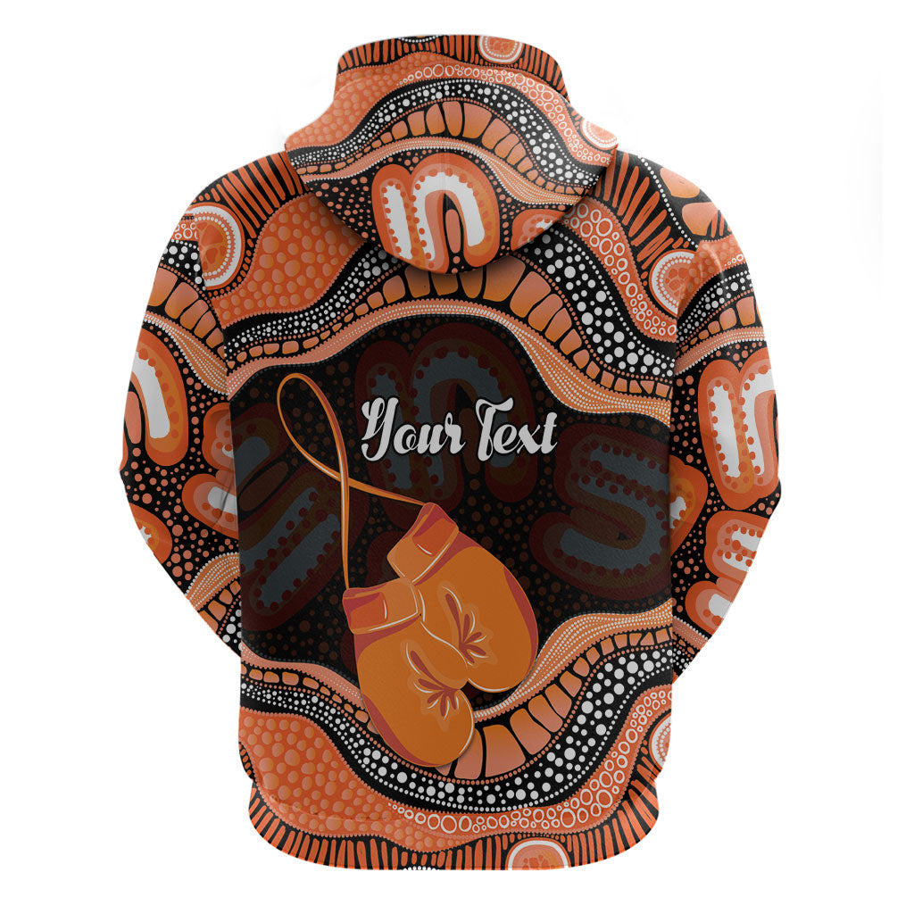 Personalised Australia Leukemia Support Hoodie Aussie Cockatoo Fight Boxing Gloves Aboriginal Art