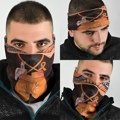 Australia Leukemia Support Neck Gaiter Aussie Cockatoo Fight Boxing Gloves Aboriginal Art