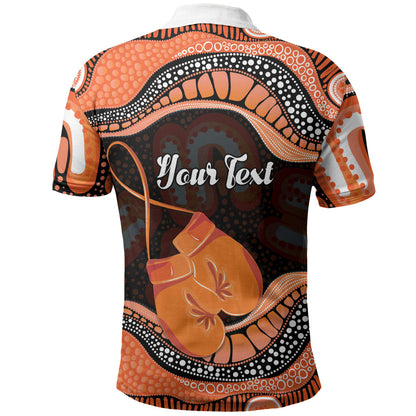 Personalised Australia Leukemia Support Polo Shirt Aussie Cockatoo Fight Boxing Gloves Aboriginal Art