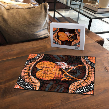 Australia Leukemia Support Puzzle Aussie Cockatoo Fight Boxing Gloves Aboriginal Art