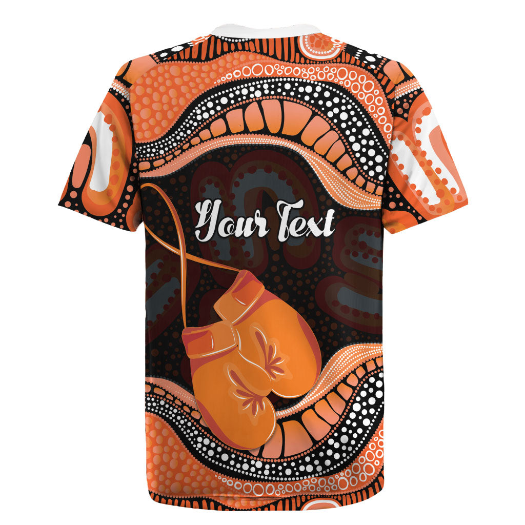 Personalised Australia Leukemia Support Rugby Jersey Aussie Cockatoo Fight Boxing Gloves Aboriginal Art