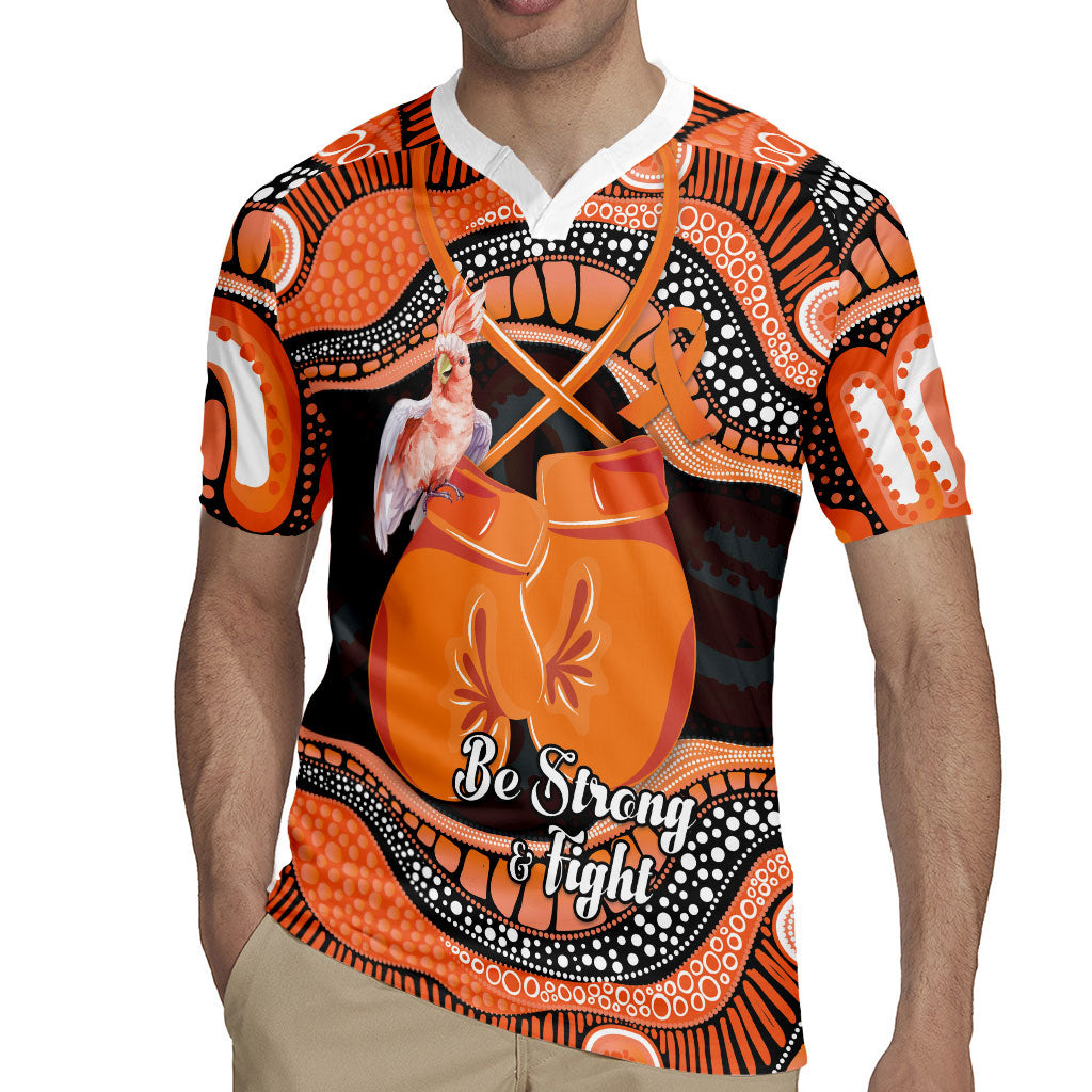 Personalised Australia Leukemia Support Rugby Jersey Aussie Cockatoo Fight Boxing Gloves Aboriginal Art