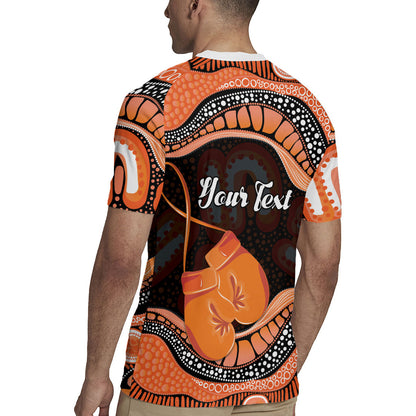 Personalised Australia Leukemia Support Rugby Jersey Aussie Cockatoo Fight Boxing Gloves Aboriginal Art