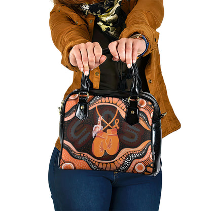 Australia Leukemia Support Shoulder Handbag Aussie Cockatoo Fight Boxing Gloves Aboriginal Art
