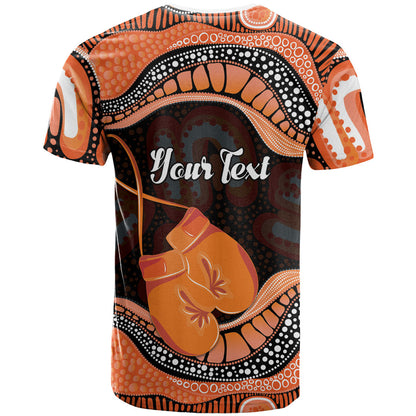 Personalised Australia Leukemia Support T Shirt Aussie Cockatoo Fight Boxing Gloves Aboriginal Art