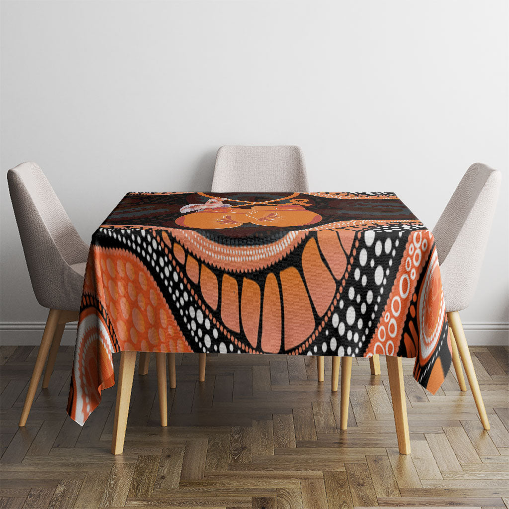 Australia Leukemia Support Tablecloth Aussie Cockatoo Fight Boxing Gloves Aboriginal Art