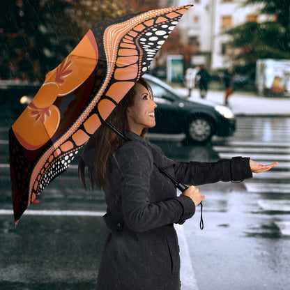 Australia Leukemia Support Umbrella Aussie Cockatoo Fight Boxing Gloves Aboriginal Art