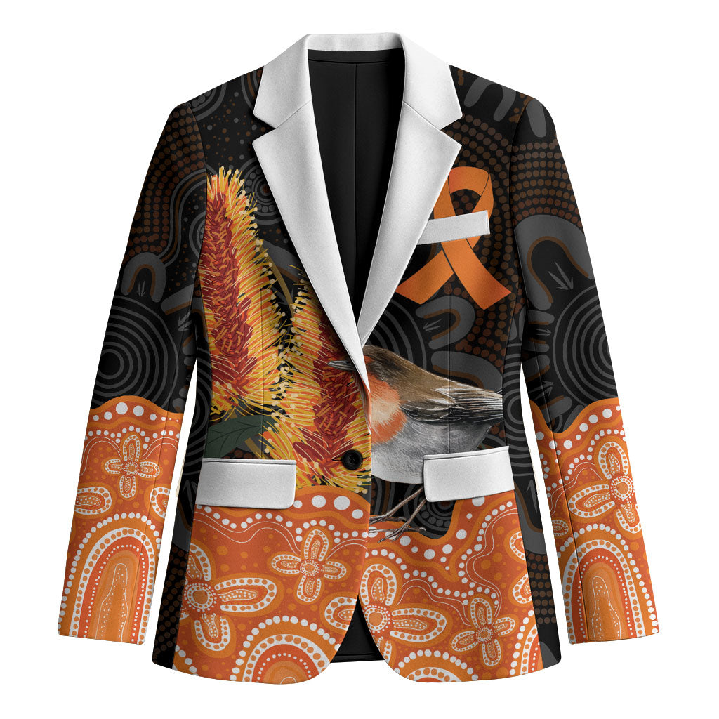Australia Leukemia Support Blazer Flame Robin Bottlebrush Aboriginal Art