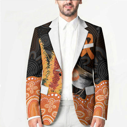 Australia Leukemia Support Blazer Flame Robin Bottlebrush Aboriginal Art