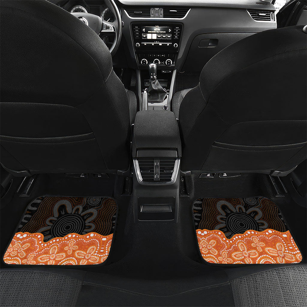 Australia Leukemia Support Car Mats Flame Robin Bottlebrush Aboriginal Art