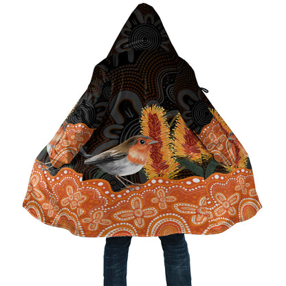 Australia Leukemia Support Cloak Flame Robin Bottlebrush Aboriginal Art