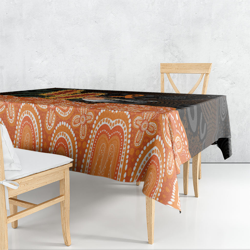Australia Leukemia Support Tablecloth Flame Robin Bottlebrush Aboriginal Art